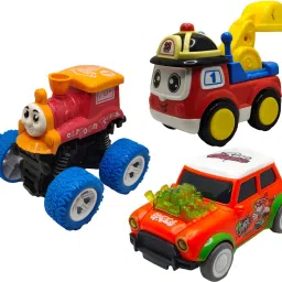 Unbreakable Four-Wheel Drive Friction Powered Diecast Toy Set-M32-45