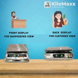 KiloMaxx KM-02, 30Kg Weight Scale With Ultrabright Green Dual Display For Shop etc. Weighing Scale image 4