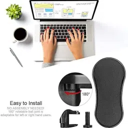 EBOFAB Adjustable Computer Arm Rest Ergonomic Attachable Computer Table Arm Support Stand Desk Rests Chair Extender for Home Office Foam Mouse Wrist Rest image 3