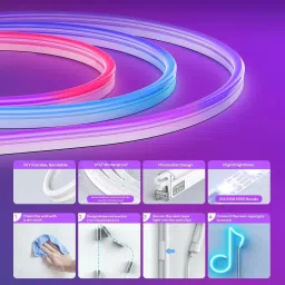 AONEPTER RGB LED 5 Meter RGB Neon Strip Lights with Mobile App and Remote Controlled Light Strip image 2