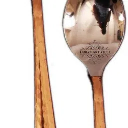 Steel Copper Tea Spoon, Flatware, 5.5 " Steel, Copper Tea Spoon Set-21