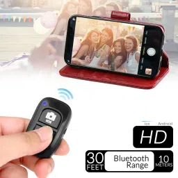 POZUB Self-Timer Long Distance Remote Controller for Click Selfies Photo Clicker+PouchCamera Remote Control image 4
