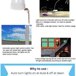 GoodsBazaar 220 V Auto Day/Night Lamp On & Off Photocell LDR Sensor Light Switch Controller Smart Switch-image-22