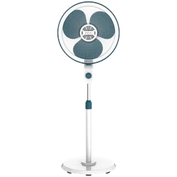 BAJAJ Veloce 5 Star 400mm 3 Blade Silent Operation Pedestal Fan (Thermal Overload Protector, White & Ocean Blue)-image-25