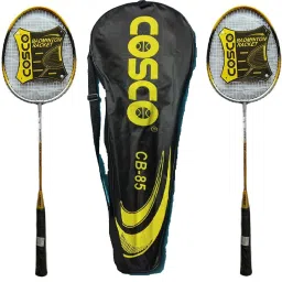 CB-85 (Pair) Yellow Strung Badminton Racquet-image-64