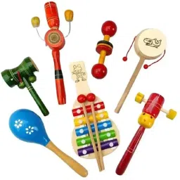 Melodic Sound Making Wooden Rattles for babys (pack of 7) Rattle-image-14