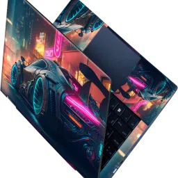 SCOTLON _Full Panel_Futuristic Car in Cyber World_ Vinyl Laptop Decal 15.6-14