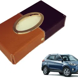 Chrom-Black-Tan Tisue Box Leatherete-91 Vehicle Tissue Dispenser-image-72