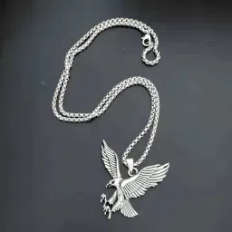 Stylish War Eagle Flying Pendant for Boys & Girls Sterling Silver Silver Silver, Stainless Steel Locket-image-33
