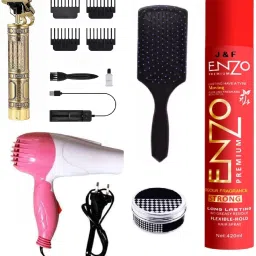 J & F Hair Trimmer,Hair Dryer,Flat Comb,Hair Spray,Hair Wax Personal Care Appliance Combo-image-12
