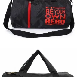 20 L Gym Duffel Bag - premium quality sports bag with separate shoe compartment water L1 resistant - Black, Black-image-96