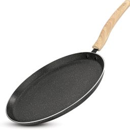Earth Black Non-Stick Induction Bottom Tawa 28 cm diameter-2