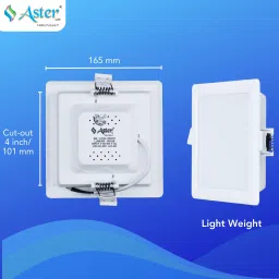 aster lite 8W Square 3-in-1 Color Changing LED Panel Light/Ceiling Light (Pack of 4) Recessed Ceiling Lamp image 4
