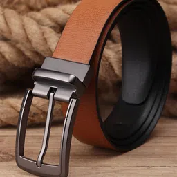 Kastner Men Tan & Black Solid Reversible Belt-picture-11
