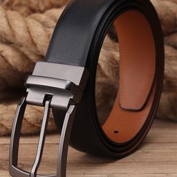 Kastner Men Black & Tan Textured Reversible Formal Belt-17