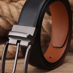 Kastner Men Black & Tan Textured Reversible Formal Belt-image-65