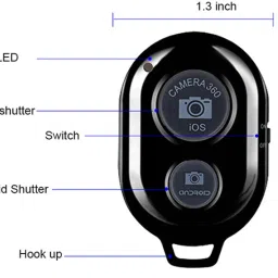 Huntindia Universal Wireless Remote Camera Selfie Shutter Control for Android IOS+Pouch Camera Remote Control image 2