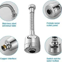 Kitchen tap Shower Sprinkler, 360 Degree Rotation Adjustable, Saving Water Faucet Mount-20