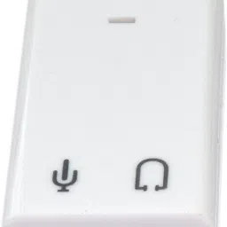ASTOUND White USB External Sound Card Audio Adapter with Mic-G5 Phone Converter image 2
