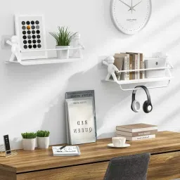 Self Adhesive Multi-Purpose Wall Hanging Humanoid floating Shelf 1.785 Plastic Wall Shelf-9