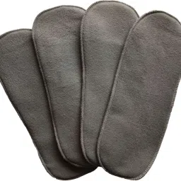 Microfiber Soft Washable Inserts/Pad for Baby Cloth diaper -(Pack of 4) Black-image-6