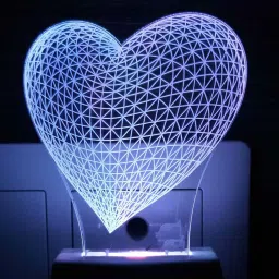 The Heart 3D Illusion Night Lamp Comes with 7 Multicolor and 3D Illusion Design Suitable for Room,Drawing Room,Lobby Night Lamp-image-7