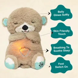 Breathing Motion Infant Toys for Newborns, Soft Breathing Stitch Teddy Bear - 18 cm-image-58
