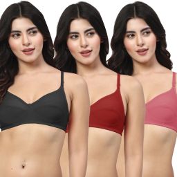 Pack of 3 Women Everyday Non Padded Bra-image-33