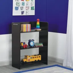 Engineered Wood Bookcase with Set of 3 Shelves,Books Storage Organizer Engineered Wood Open Book Shelf-19