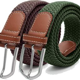 provogue Men & Women Casual, Party Brown, Green Canvas Belt-picture-4