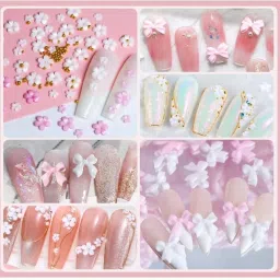Colorful Bow-Knot Nail Stud Rhinestones Crystal, 3D Bow-Knot-image-94