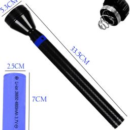 Rechargeable 1500W LED powerful ultra bright flashlight emergency torch 6 hrs Torch Emergency Light-image-10