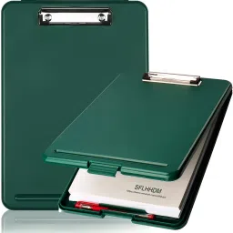 Clipboard Box File Storage Case Plastic Clipboard Exam Board with Storage Box F-24