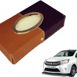 Chrom-Black-Tan Tisue Box Leatherete-76 Vehicle Tissue Dispenser-16