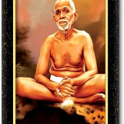 RAMANA MAHARSHI photo frame (Wood Base and Front Laminated) Acrylic 8 inch x 12 inch Painting-image-65