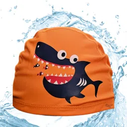 PU Fabric Swimming Cap Unisex 4 to 14 Years Soft Swimming Pool Head Cap Swimming Cap-image-83