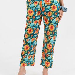 GULABOSITABO Women Floral Printed Original Regular Fit Cotton Trousers-image-8