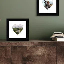 Art Street Black & White 2 Pieces Heart Shaped Table Photo Frames image 1
