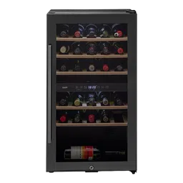 KAFF 76 Litres 29 Bottles Wine Cooler (Inner Glass with UV Protection, WC 76 DZ, Black)-image-27