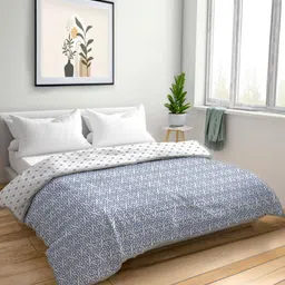 MAYFAIR HOMES LONDON Blue Printed Cotton AC Room 120 GSM Double Bed Dohar-picture-42