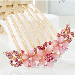 MIZORRI Women Pink & Gold-Toned Embellished Hair Accessory Set of-image-45