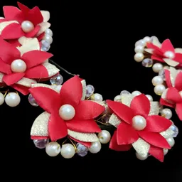VAGHBHATT Floral Beaded Hair Accessory Set-39