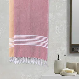 Arrabi Set Of 2 Striped 210 GSM Cotton Handwoven Bath Towels-image-55