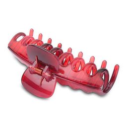 ToniQ Set of 2 Women Red & Grey Claw Clip image 2