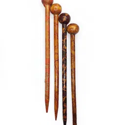Comet Busters Unisex Brown Set of 4 Hairstick-56