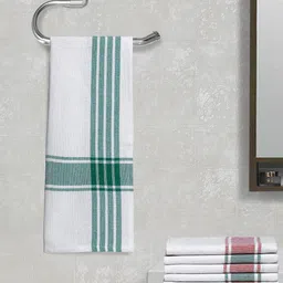 Arrabi Set of 6 Striped 210GSM Cotton Hand Towel-11