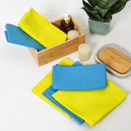 Aura Blue & Yellow 6 Pieces 170 GSM Face Towels-picture-39
