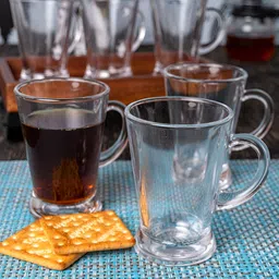 Aura Transparent 6 Pieces Glass Glossy Mugs 180 ml Each-20