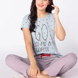 beebelle Typography Printed Cotton Night suit-image-40