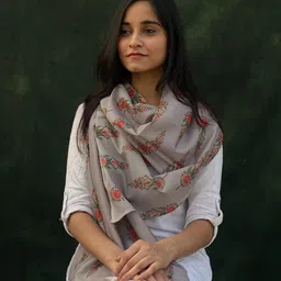 BUTA BUTI Floral Printed Cotton Stole-12